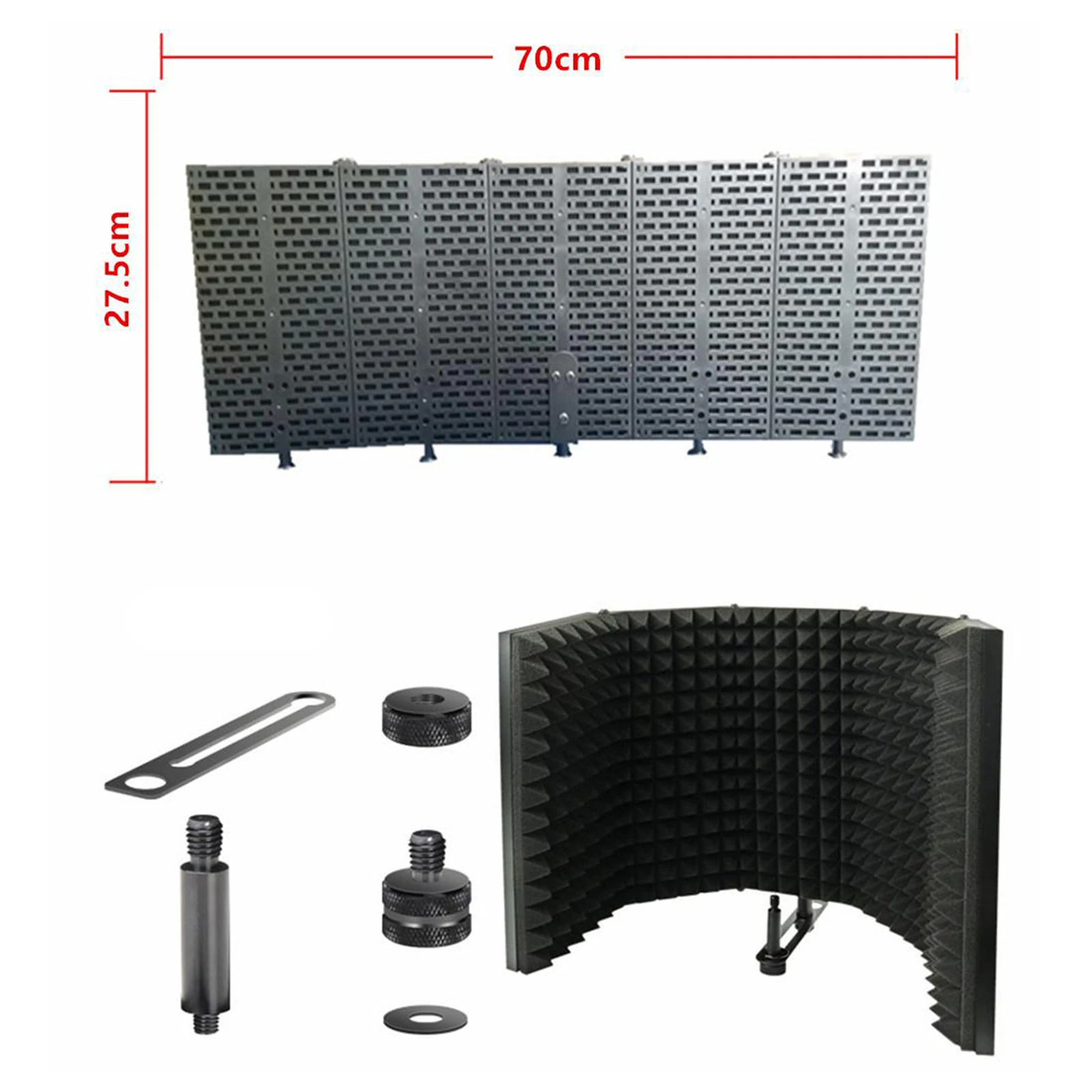 Imagem -06 - Sound Absorbing Foam Reflector para Gravação de Som Microfone Ajustável Tela do Isolamento Studio Mic