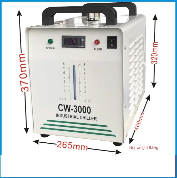 Refrigeratore industriale del dispositivo di raffreddamento di acqua della termolisi di 220V CW-3000 per le macchine per incidere 60W dell'incisore del Laser di CNC