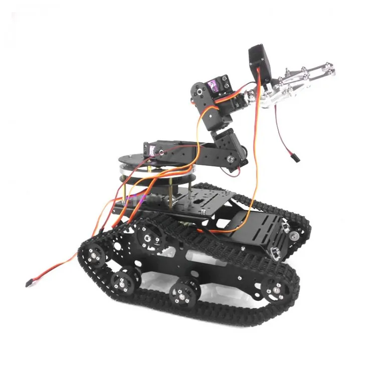 

TR300 Tank Car+6 DOF Mechanical Arm CL-1 Claw + MG996R Servos with Gimbals Base