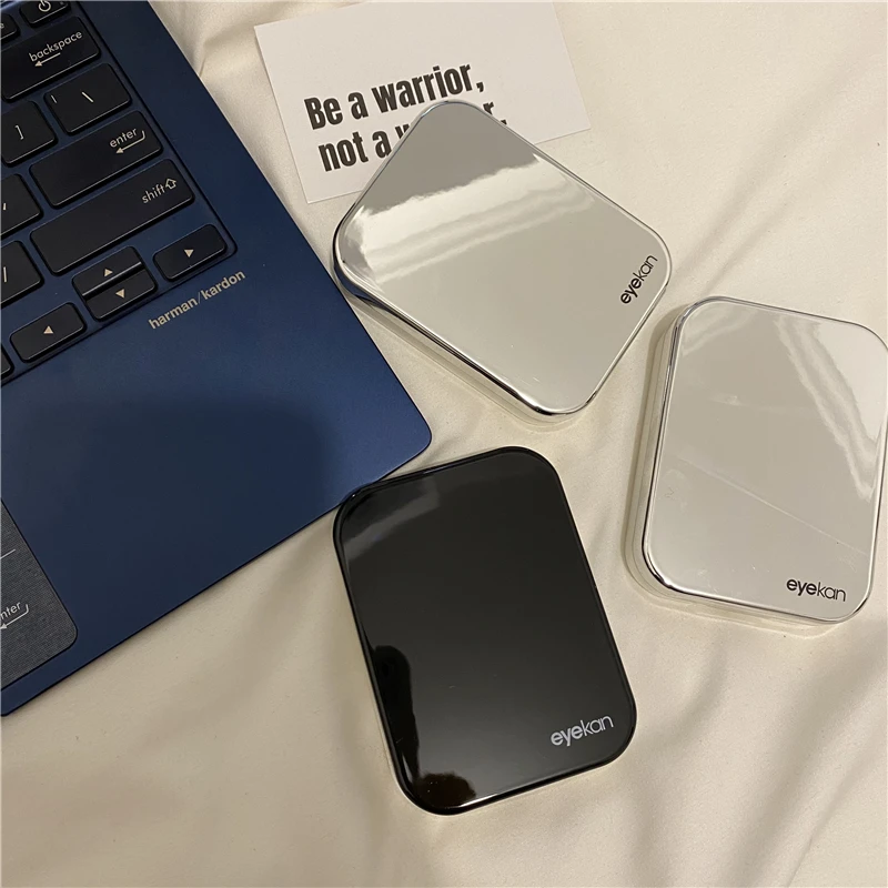 Gentleman Style Contact Lens Case With Mirror Ins Simple Beauty Lens Case Contact Lens Storage Box Gift