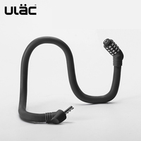 ULAC Cycling Lock MTB Road Bike Password Key Anti-Sheft Memory 4 Colors Ultralight Portable Steel Lock Bicycle Safe Accessories