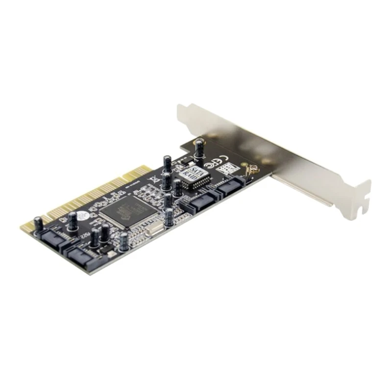 2024 New PCI Expansion Add on Card 4 Ports Sil 3114 Chipset for RAID 3114 Array Card SATA Expansion Card Conversion Card Adapter