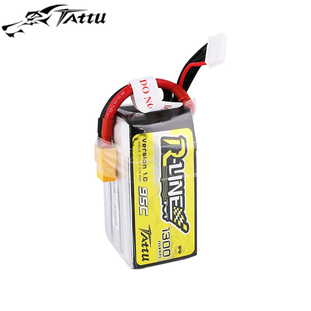 

4pcs Tattu R-Line 1300mah 95c 4S/6S Lipo Battery Pack with XT60 Plug for professional FPV racing drone