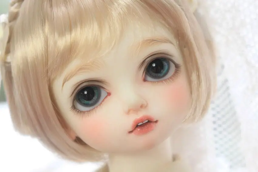 BJD doll eyes suitable for 12mm 14mm16mm18mm with small iris size blue and white real eye glass doll accessories