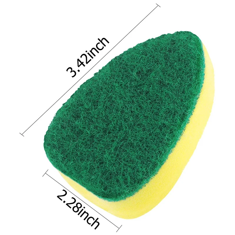 18 Pieces Dish Wand Refills Replacement Sponge Heads Scouring Scrubber Pads Heavy Duty Dish Wand Sponge for Kitchen Sink Cleanin