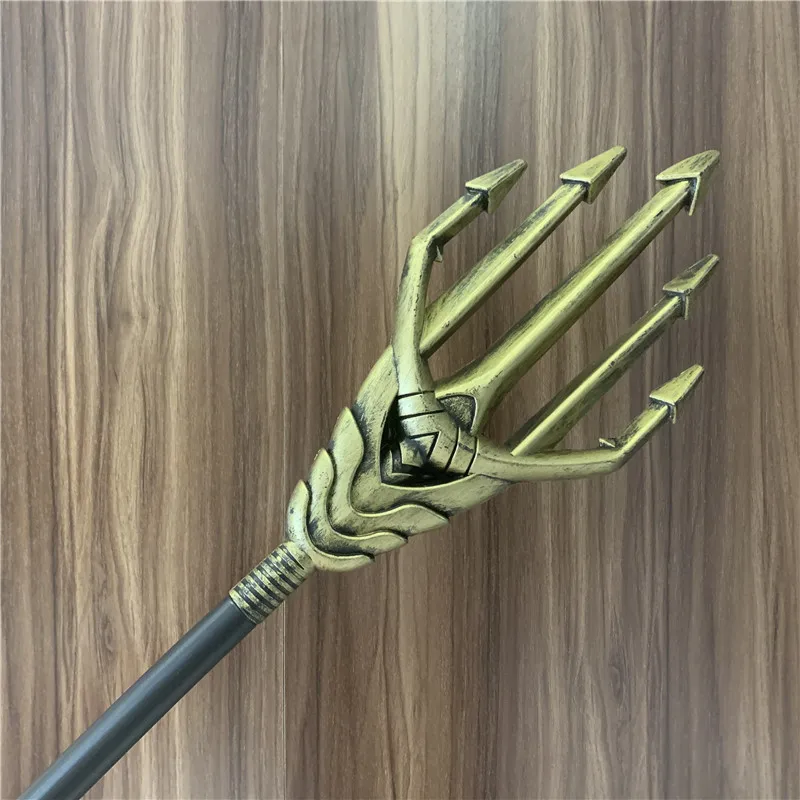 Grande 146cm Trident película Dios del mar Cosplay leyenda tenedor juguete de plástico arma espada regalo adulto chico Retro longitud Flexible Halloween