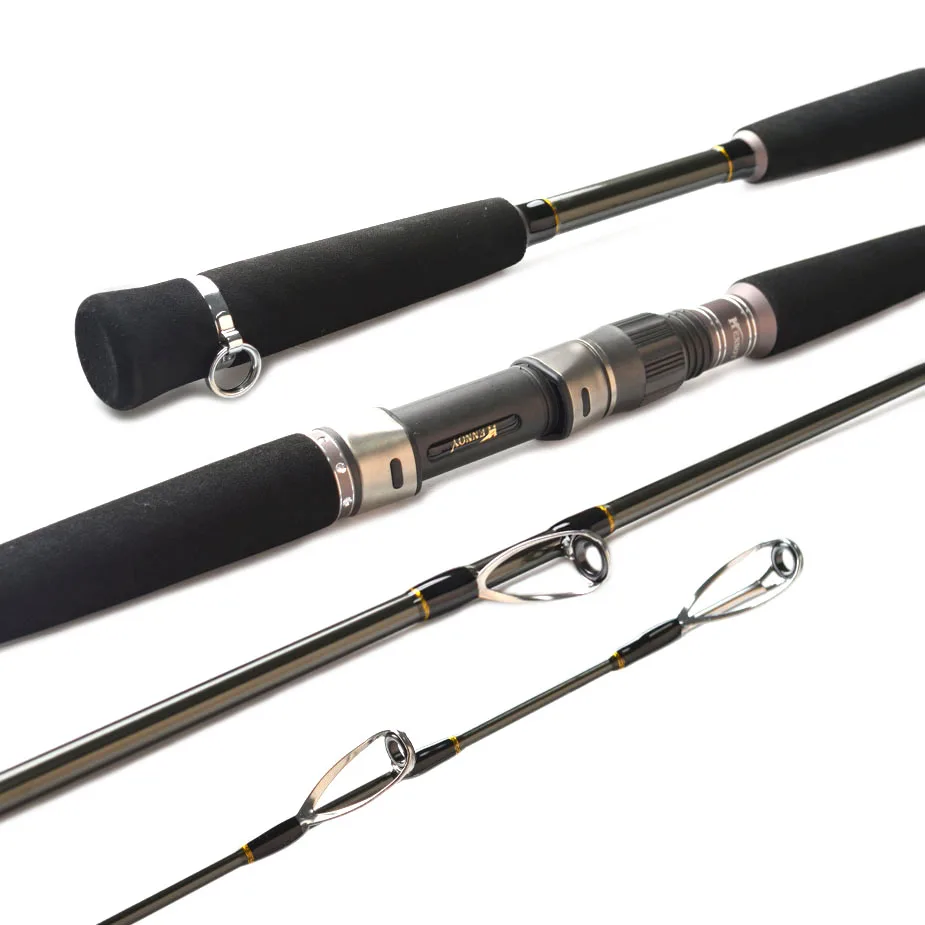 

1.65m 1.8m Sea Boat Fishing Rod Carbon Fast Action 2 Sections Lure Weight 50-200g MH Ocean Jigging Spinning Fishing Rod