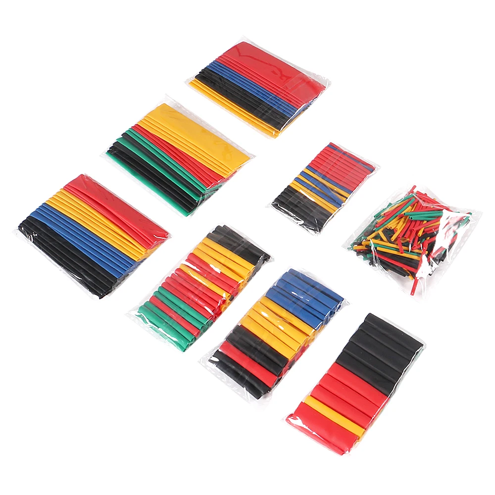 heat shrink tubo envoltorio manga grupo assorted tubo combo cores tamanhos 328 pcs 01