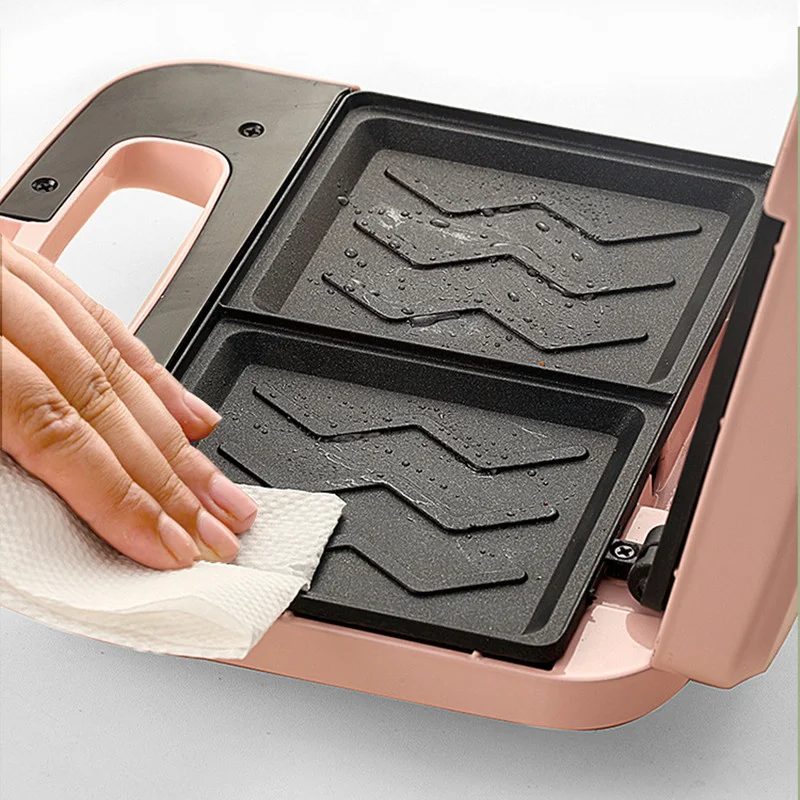 Mesin Sarapan Pembuat Sandwich Elektrik Mesin Pemanggang Roti Pembuat Waffle Listrik Multifungsi BM04