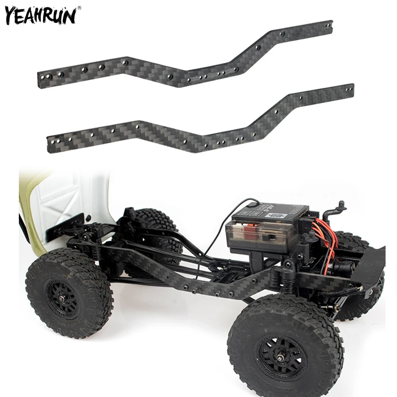 

YEAHRUN Carbon Fiber Girder Side Frame Chassis Beam For 1/24 SCX24 90081 AXI00001 AXI00002 AXI00004 RC Crawler Car Upgrade Parts