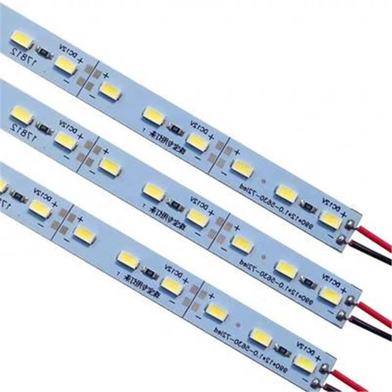 10/50pcs DC12V 0.5m 36Leds white/warm white/red/green/blue aluminum LED strip 5730 5630 hard strip light