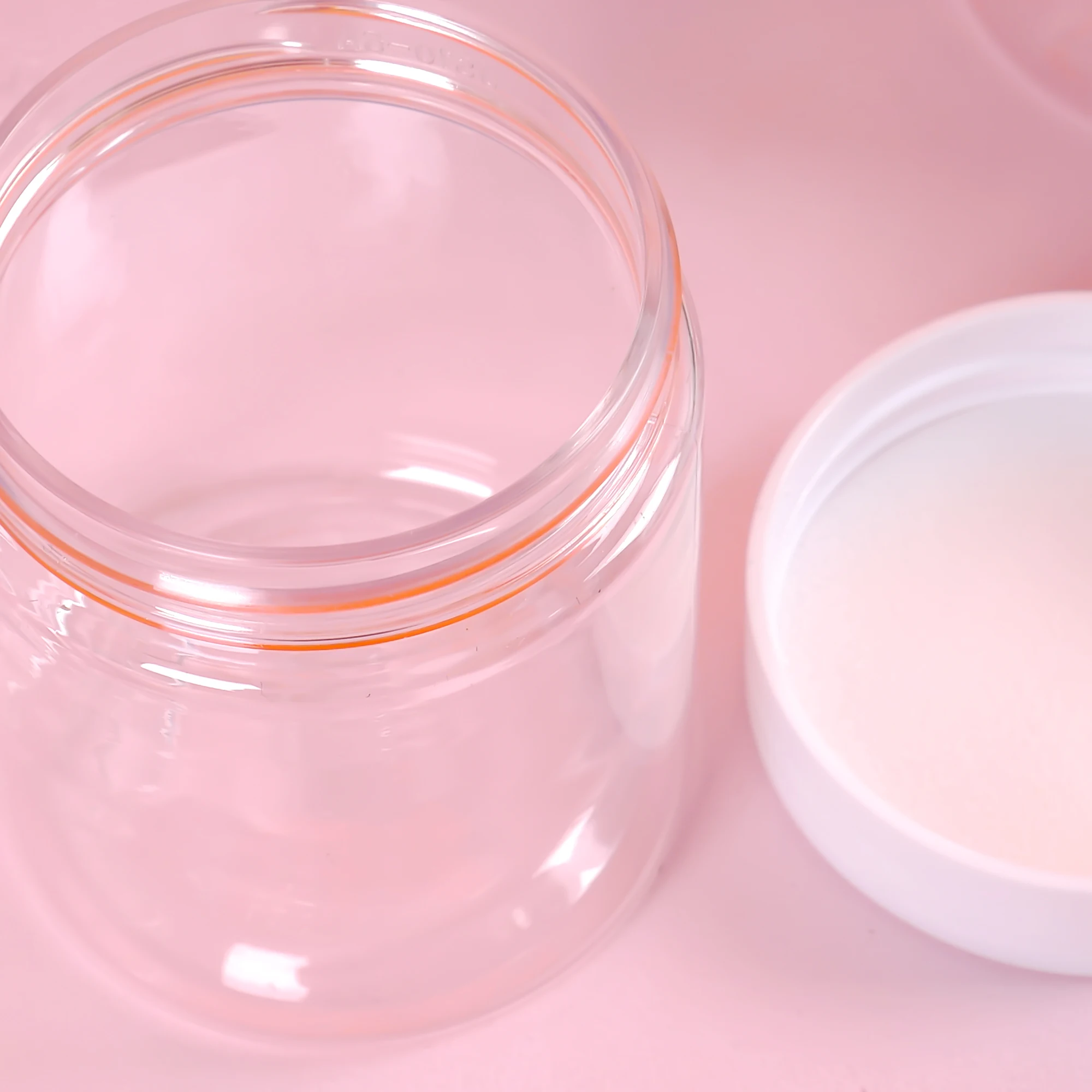6pcs 30ml/40ml/50ml/60ml/80ml Plastic Empty Jars with White Lids Container Face Cream Bottle Travel Food Containers Home Supplie