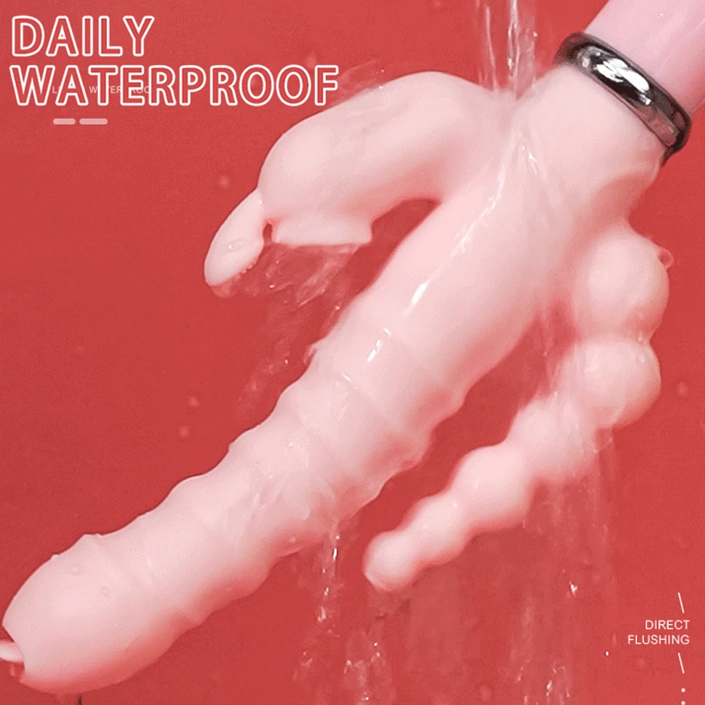3 In 1 Dildo Rabbit Vibrator Waterproof USB Magnetic Rechargeable Anal Clit Vibrator Sex Toys for Women Couples Sex Shop - Image 3