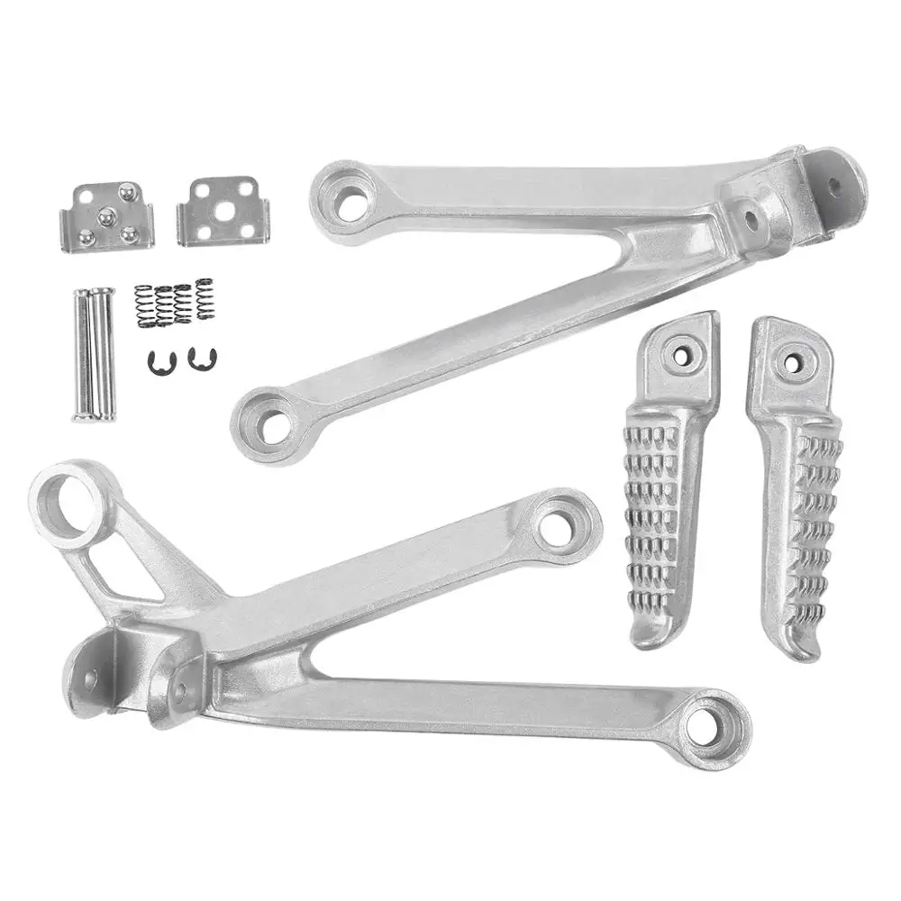 Motorcycle Passenger Foot Pegs Footrest Brackets Set For Kawasaki Ninja ZX10R 2004-2005