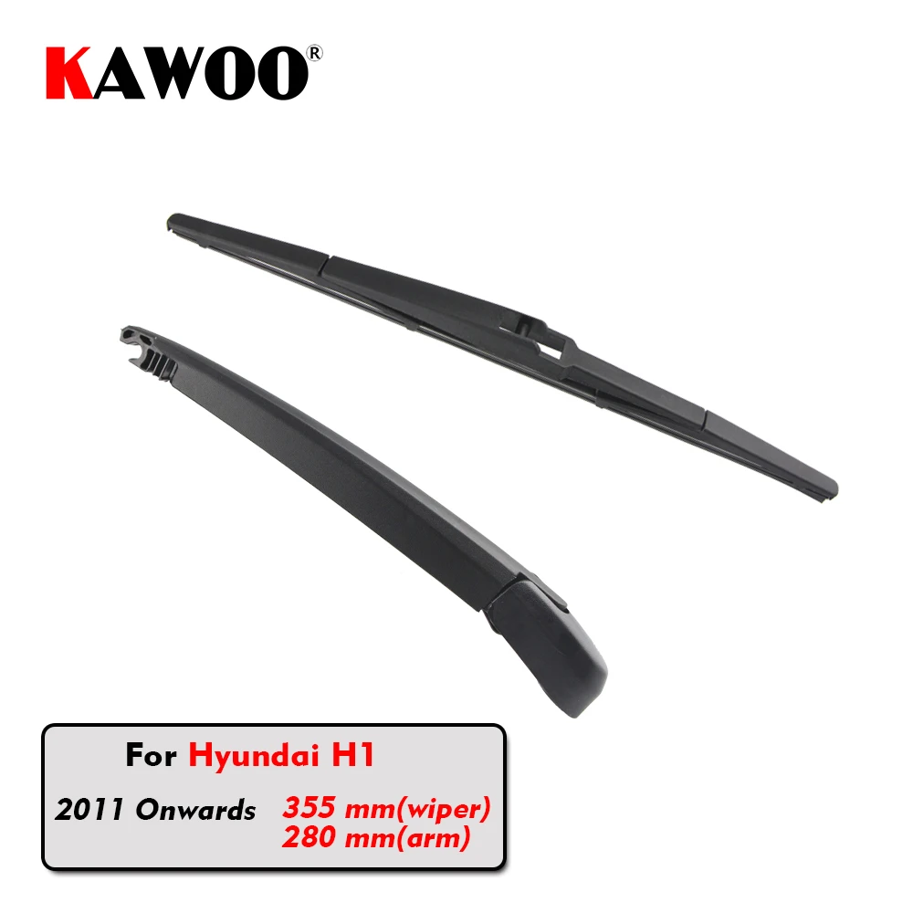 

KAWOO Car Rear Wiper Blade Blades Back Window Wipers Arm For Hyundai H1 Hatchback (2011 Onwards) 355mm Auto Windscreen Blade