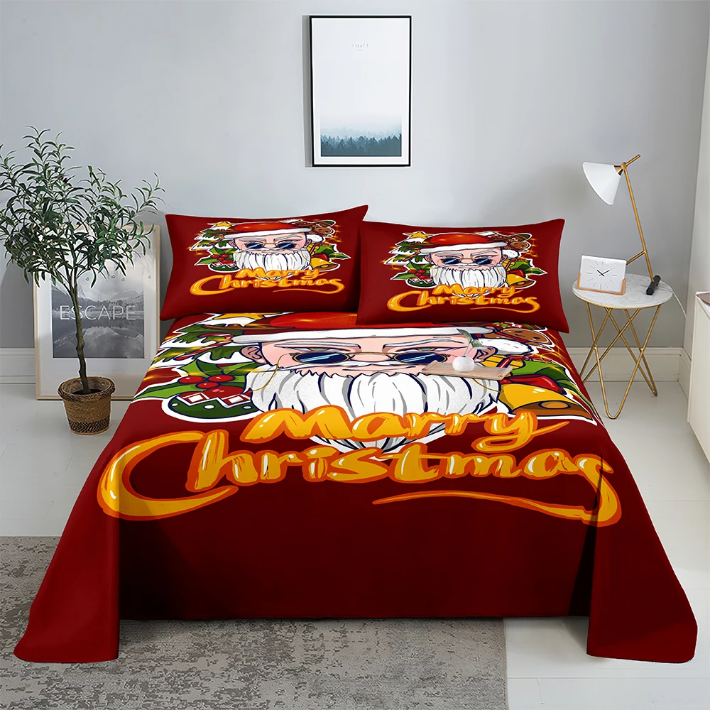 

Happy Family 0.9/1.2/1.5/1.8/2.0m Digital Printing Polyester Bed Flat Sheet With Pillowcase Print Bedding Set