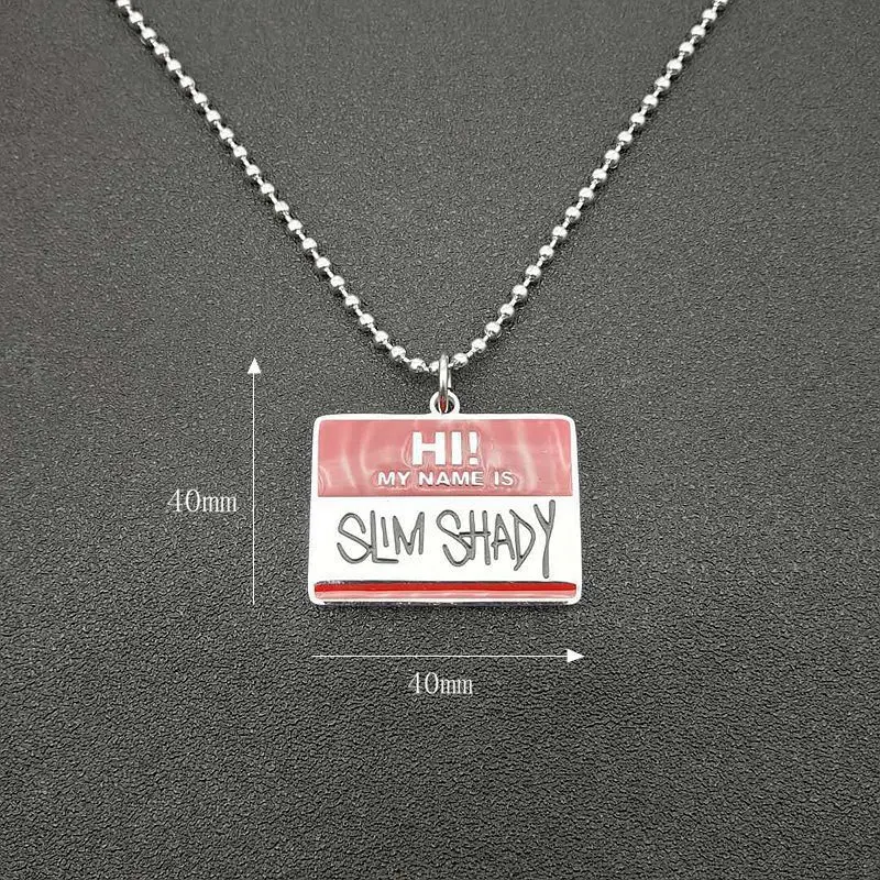 POTCET Eminem Man Stainless Steel Necklace Fashion Necklaces 2021 Hip Hop Jewelry Free Shipping Pendant Necklace