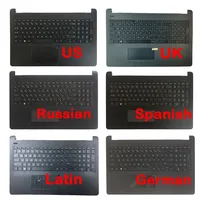 Nuevo teclado alemán/estadounidense/español/latino/reino Unido/ruso para HP 15-BW 15-BS 15T-BR 15T-BS con cubierta superior de reposamanos con panel táctil