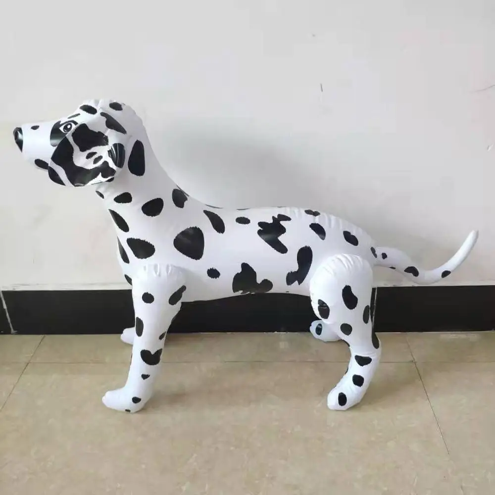 Plastic inflatable dog model pet shop props puppy clothes photo tools simulation animal toys