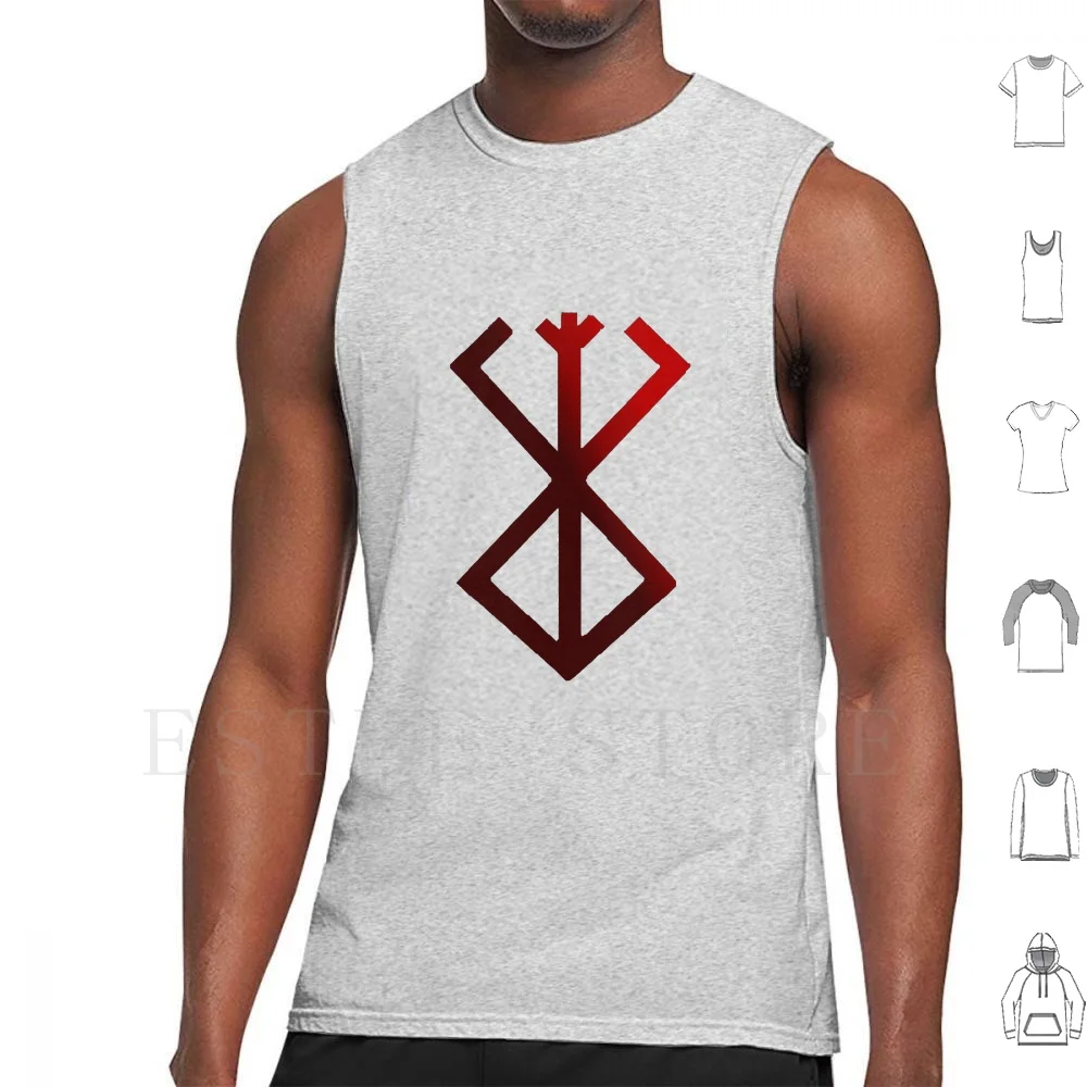 Berserk Tank Tops Vest Mark Sign Berserk Red Black Symbol Damn Blood Daemon Love Glory Beauty Manga Animates Little Top