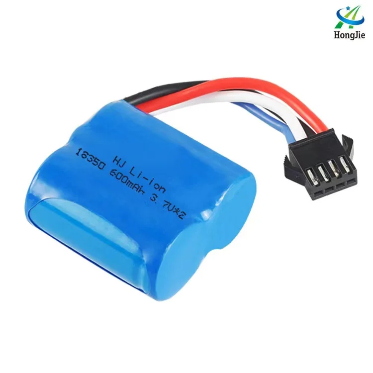 Factory sales 7.4v 600mah battery power 15C Youdi udi001 remote control ship accessories 18350 lithium battery