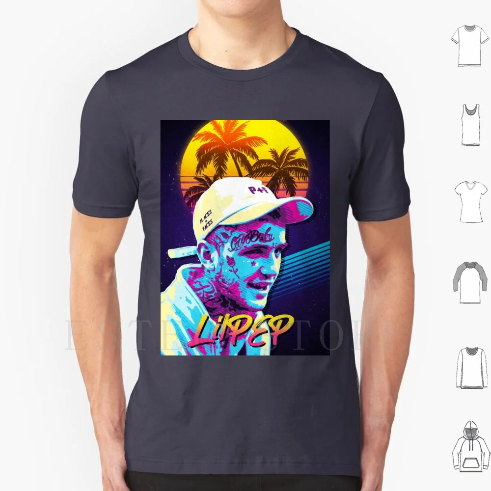 

Lil Peep Portrait Original Poster Design T Shirt Cotton Men DIY Print Lil Peep Bexey Gothboyclique Come Over When You Are Sober
