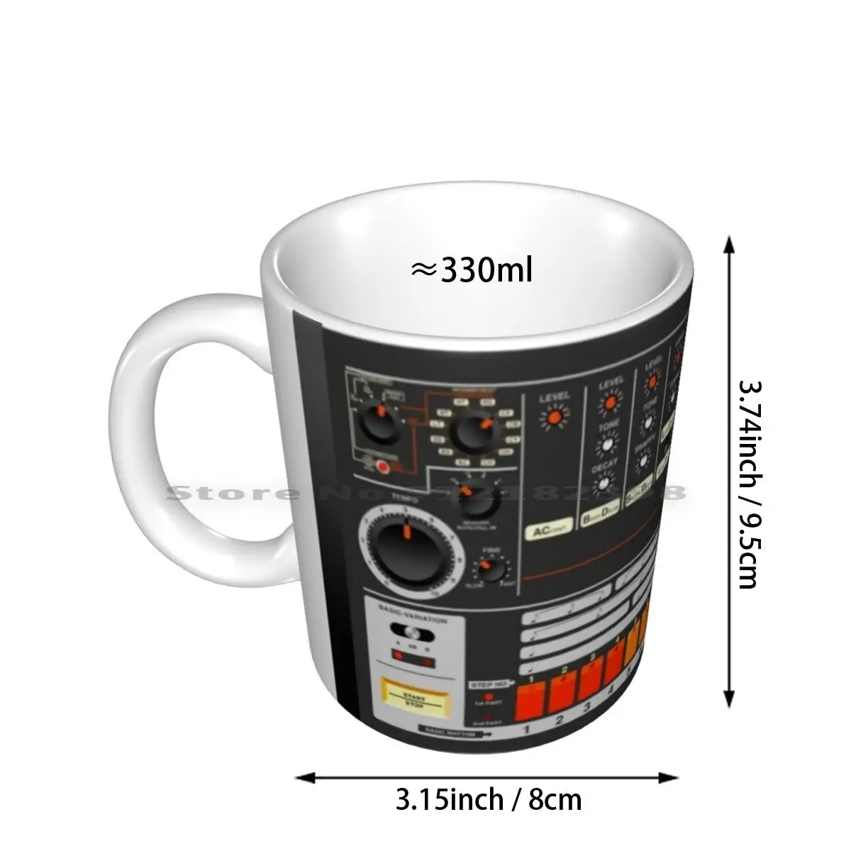 808 Ceramic Mugs Coffee Cups Milk Tea Mug 808 Drum Machine Roland Synth Music Edu Dance Music Club Music Electronica Creative