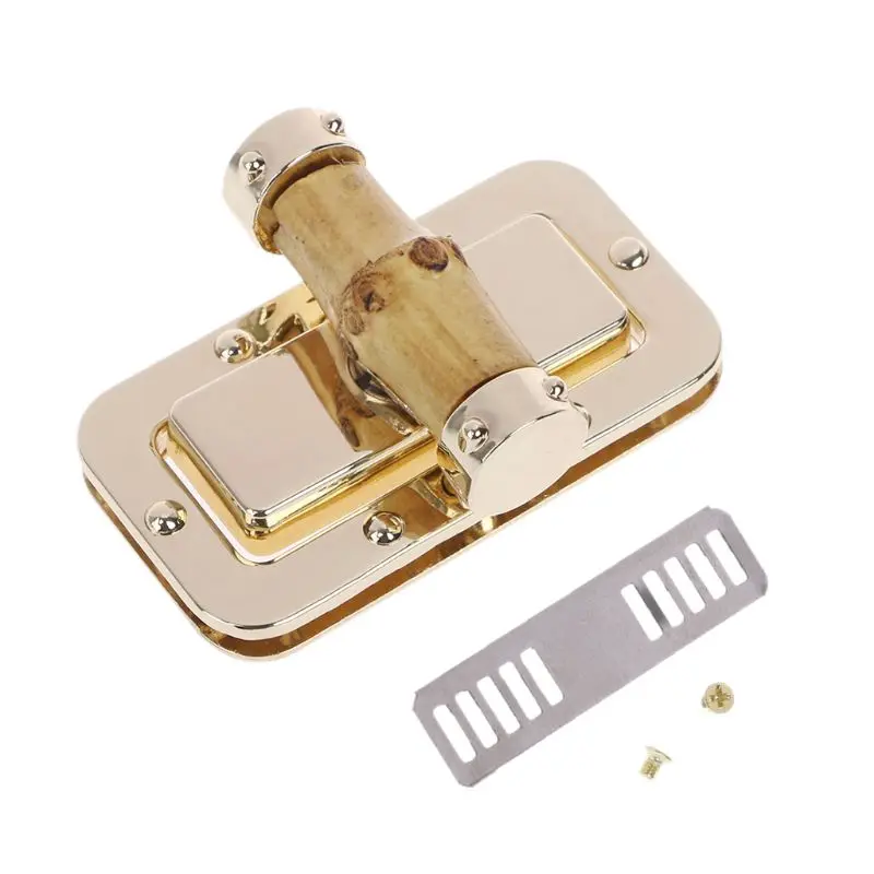 Metal Bamboo Rectangle Shape Clasp Turn Lock Twist Locks DIY Handbag Bag Purse Hardware