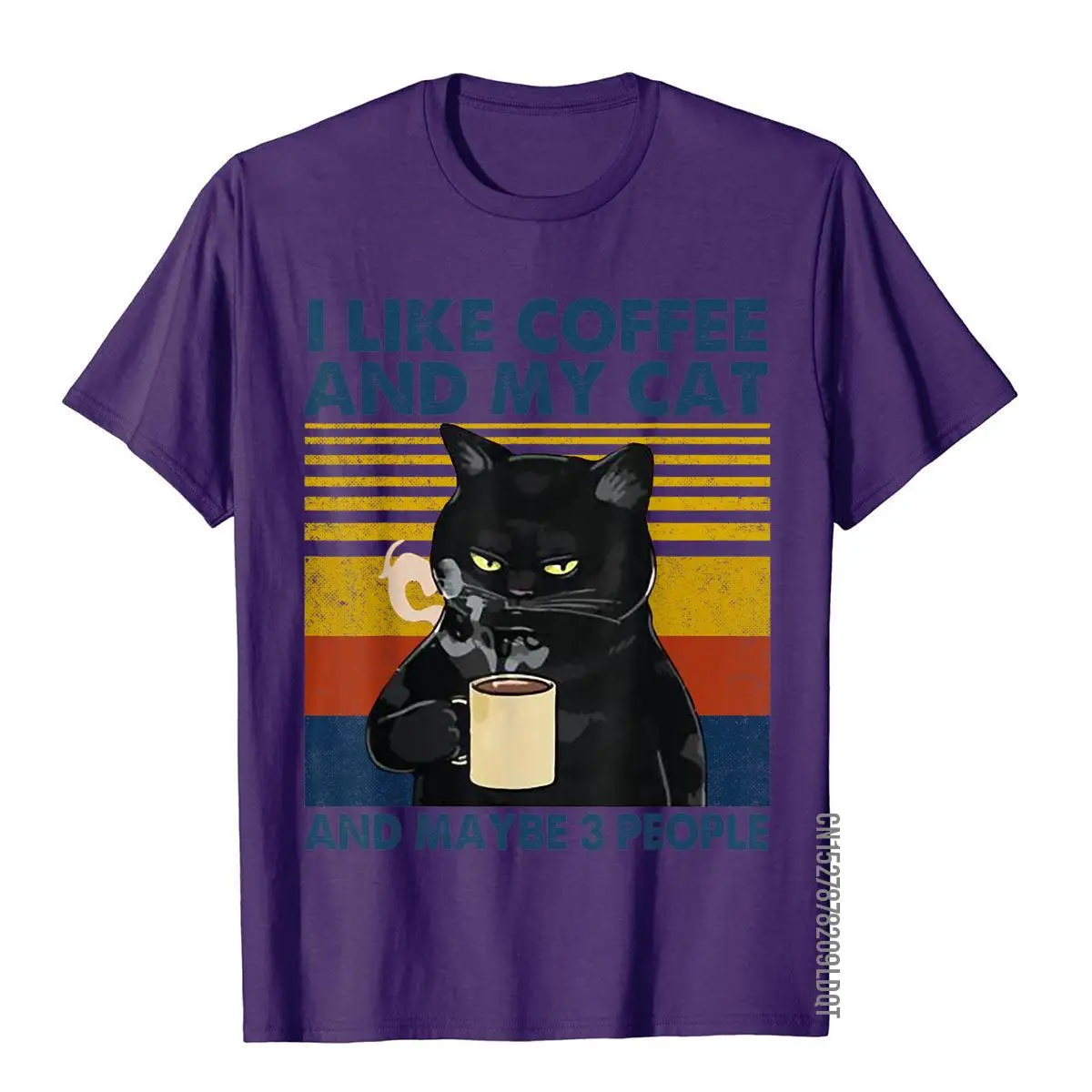 I Like Coffee My Cat And Maybe 3 People Funny Cat Lover Gift T-Shirt Adult New Coming Party Tops Shirts Cotton T Shirt Holiday