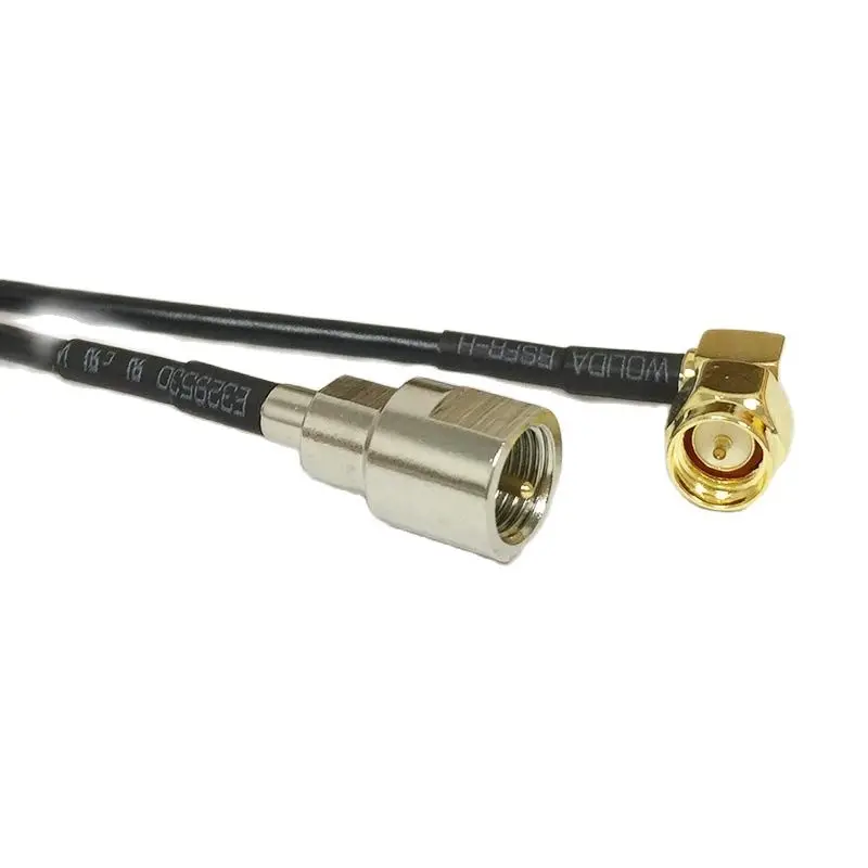 Cable SMA Coaxial de módem macho Interruptor de ángulo recto conector macho FME Cable RG174 20CM 8 pulgadas adaptador Jumper RF Pigtail