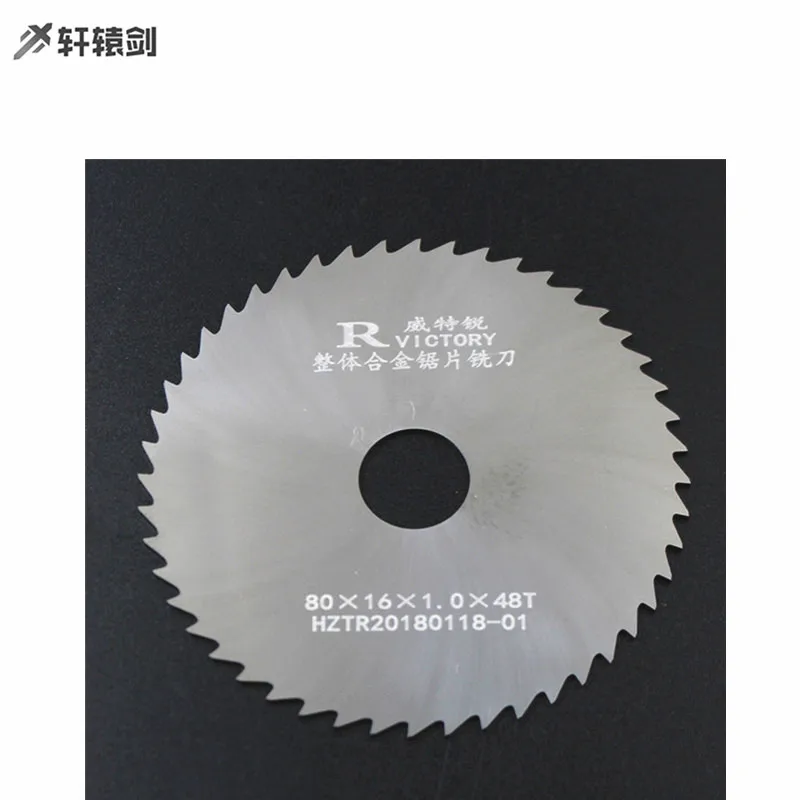 3PCS Slitting Saw Blade 80mm Thick 0.5mm to 2mm Solide Carbide Circular Milling Saw Blades CNC Lathe Metal Cutting Tool