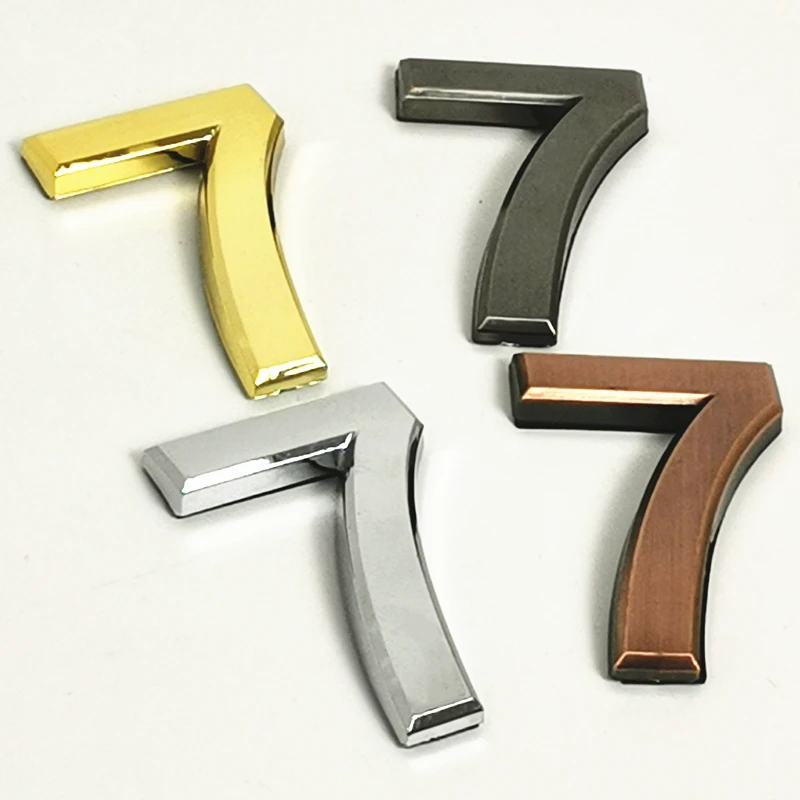 70mm Modern Door Number Plaque Door Plate House Hotel Door Address Digits Sticker Plate Sign ABS plastic 0123456789
