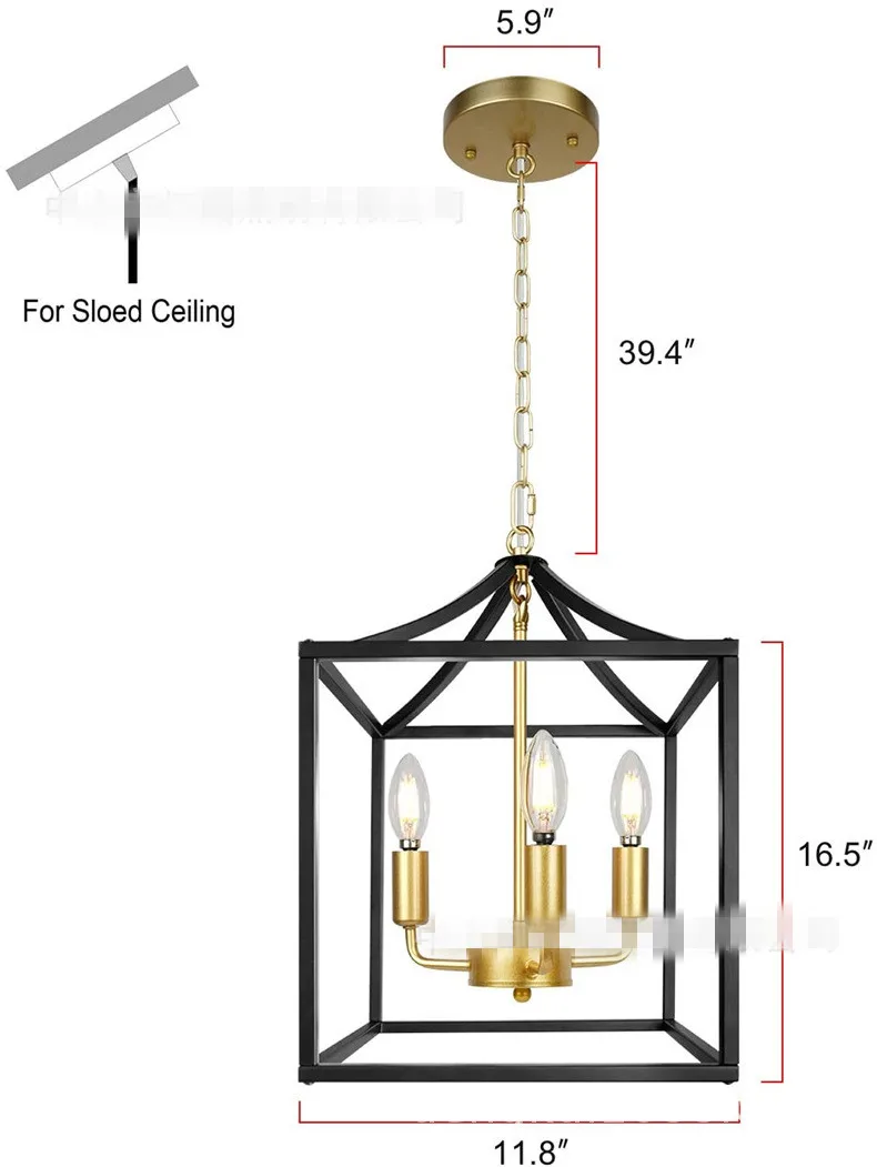 American Retro Chandelier Country Style Villa Dining Room Living Room Study Bedroom Kitchen Island Corridor Chandelier E14