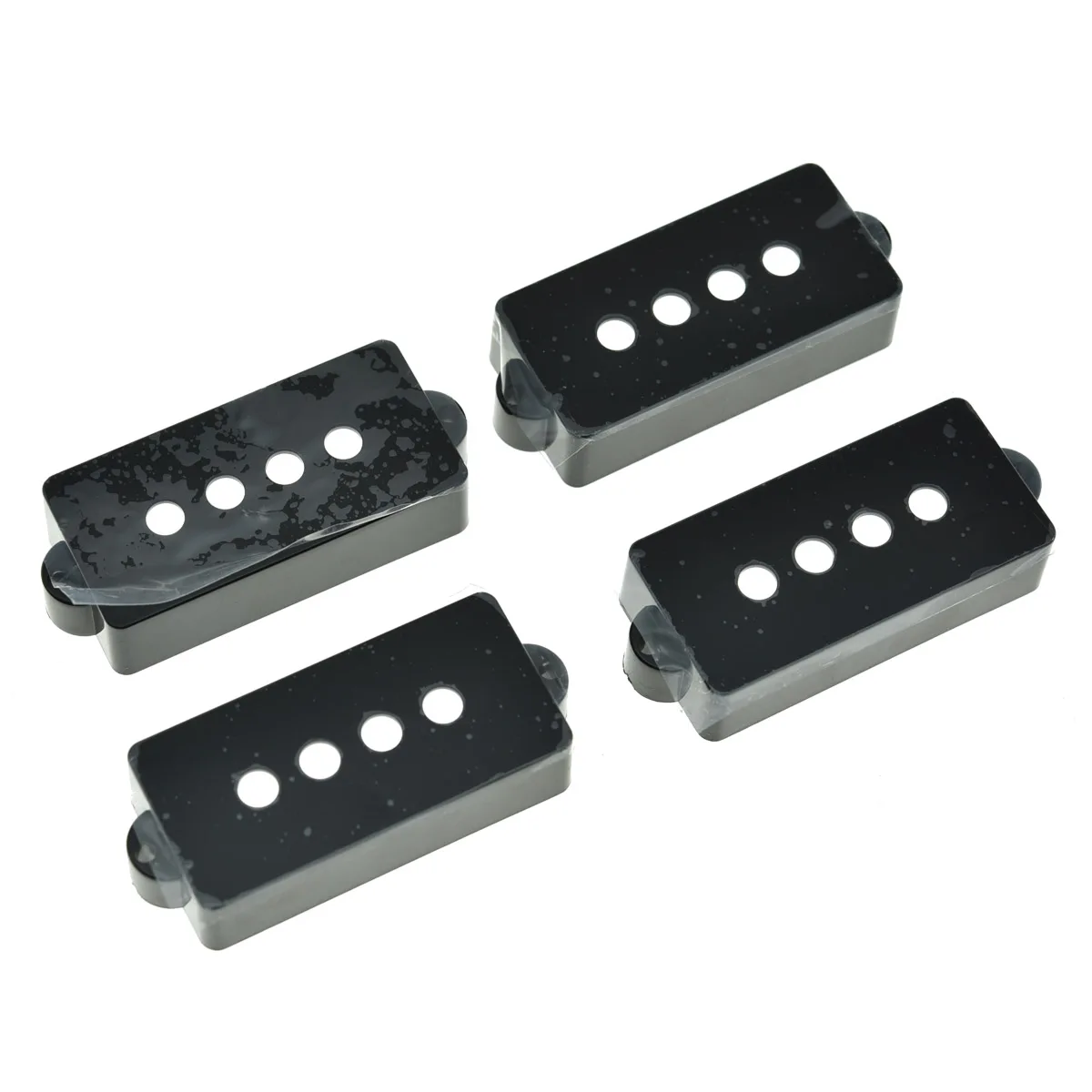 Dopro 4-Pack P Bass Pickup Covers 4 String Bass Pickup Covers for Precision Bass P Bass Black/White/Cream