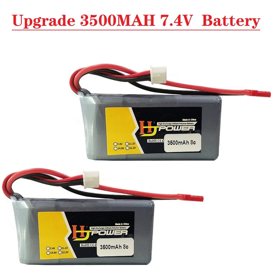 Upgrade 3500MAH 2S 7.4V Rc Lipo Battery for Jumper T12 T16 Open Source Multi-protocol Radio Transmitter rechargeable battery