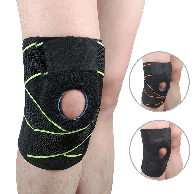 1pcs Silicone Knee Support Belt Stabilizer Gym Sports Patella Brace Kneepad Protector Basketball Volleyball Compression Kneecap