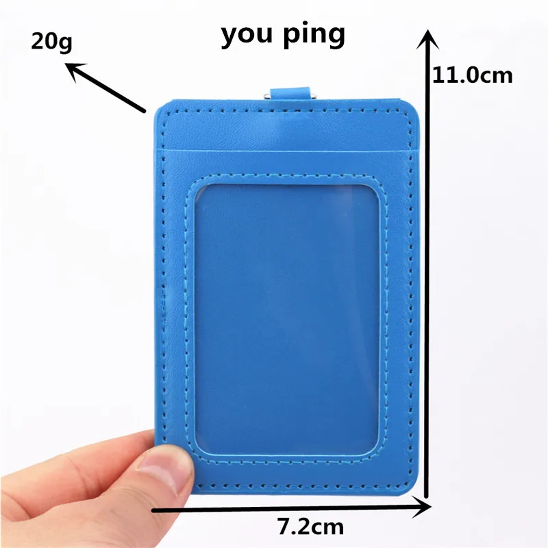Luxe kwaliteit PU Lanyard dubbele badgehouder Bank Creditcard Kantoor Student Schoolbenodigdheden Nieuw
