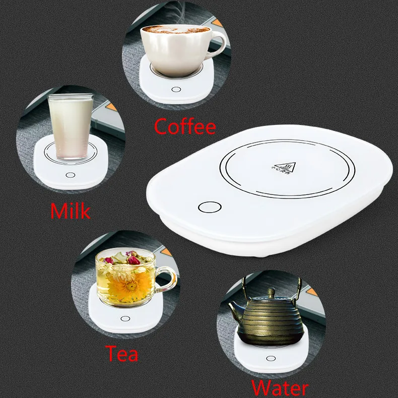 Portable USB EU Plug Insulation Cup 110V Thermostat Coaster Tea Beverage Warmer Pad Insulation 55 ° C Heating Office Daily