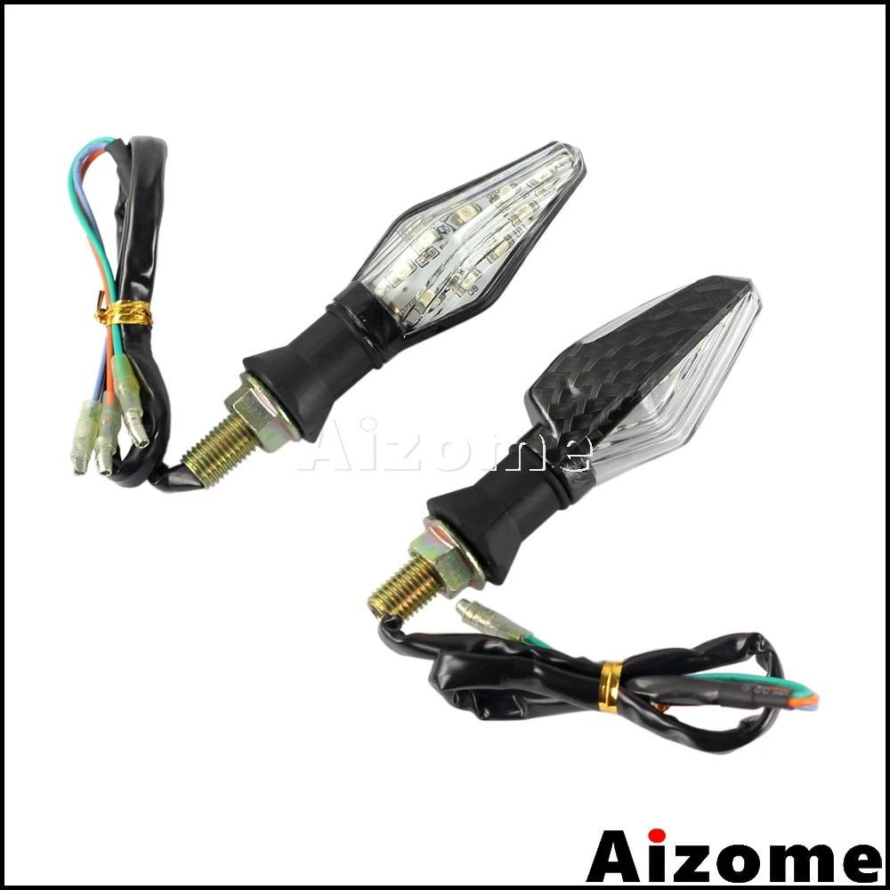 8mm Motorcycle LED Turn Signals Amber Flash Light For Yamaha Honda Suzuki Kawasaki CBR ZXR GSXR GS YZF Turn Indicator Blinkers