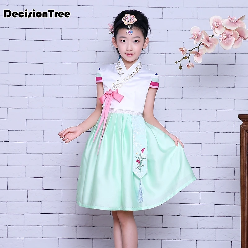 2021 new hot sale children's hanbok kids girls' korea traditional hanbok costume korean hanbok dress classical dance costumes