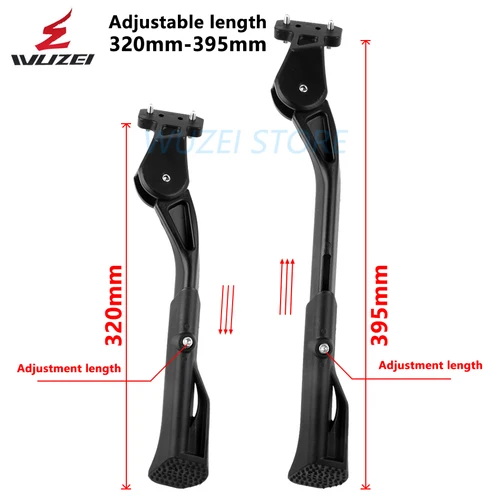 Imagen 2 del producto WUZEI-Soporte de aluminio para bicicleta de montaña, soporte de estacionamiento, soporte lateral para pie, pieza de ciclismo, MTB, 20 "", 24"", 26 "", 27,5"", 29""