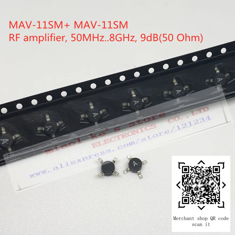 [5pcs-10pcs]100%New original ; MAV-11SM+ MAV-11SM MAV11SM MAV-11 MAV11 A - RF amplifier, 50MHz..8GHz, 9dB(50 Ohm)