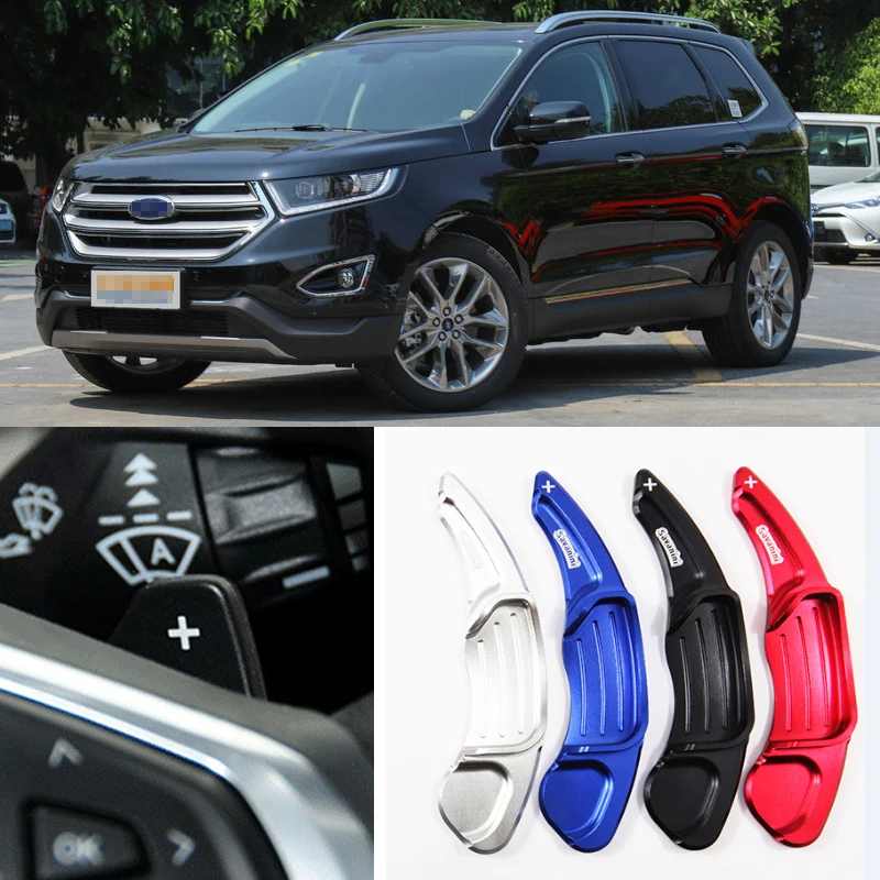 

2pcs Steering Wheel Aluminum Shift Paddle Shifter Extension For Ford Edge 2015-2018 Car-styling