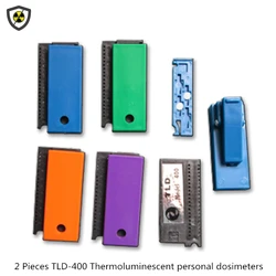 Genuine 2 pieces TLD-400 thermoluminescent personal dosimeters x-ray, gammag-ray radiation detection dose card