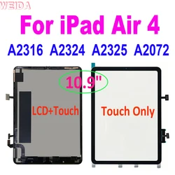 Ipad air 4用10.9インチlcdタッチスクリーン,モデル2020,a2316,a2324,a2325,a2072