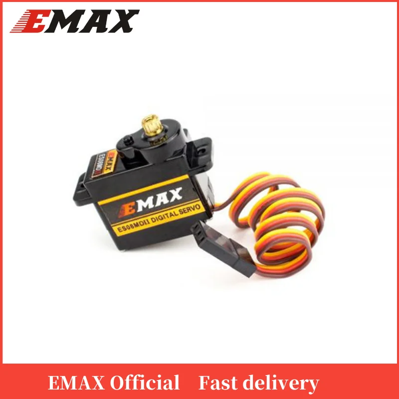 EMAX-Mini Servo Digital de Metal ES08MD II, 13g, 1/2/3/4 piezas ES08MD para modelo RC, regalo