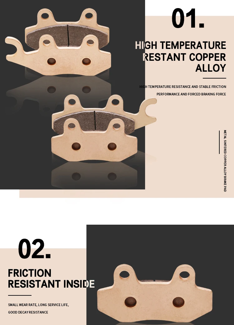 Motorcycle Front Rear Brake Pads For Kawasaki NINJA 250 300 400 Z250SL Z250 SL Ninja 250R EX300 Z300 Ninja400