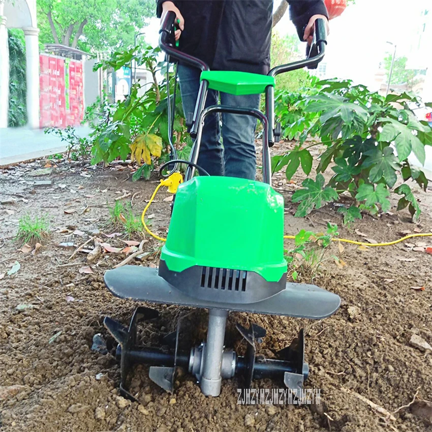 TLEG-01A Mini Tiller Electric Plough Machine Cultivator Scarifier Garden Household Soil Ploughing Digging Loosening Equipment