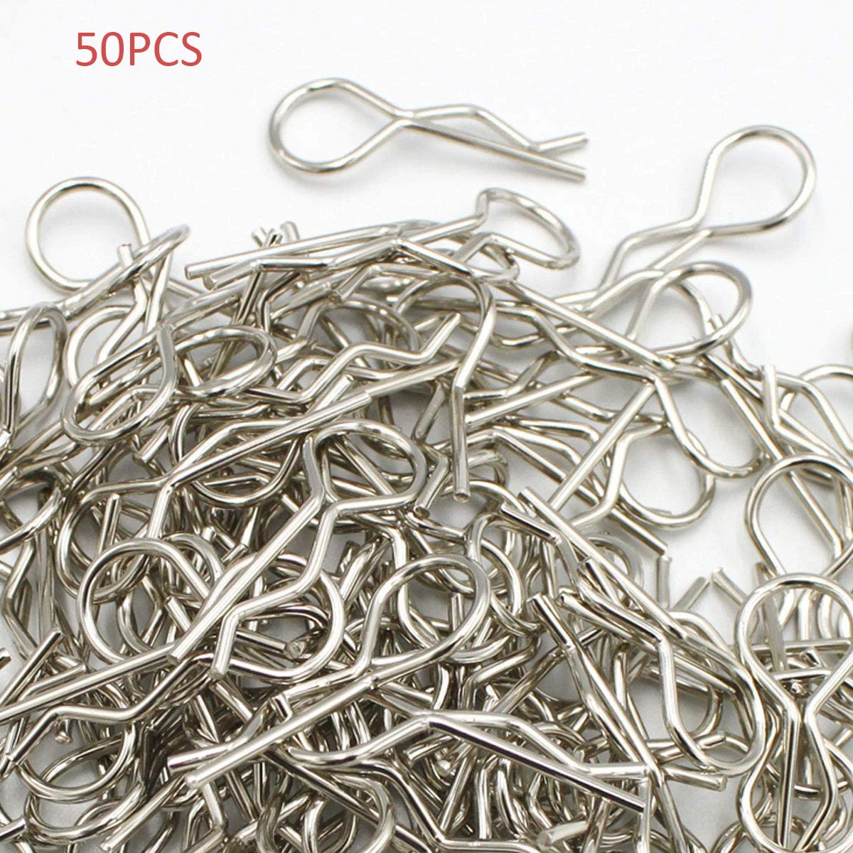 50pcs Body Shell Clips Secure Pins Bend Post 24*1.1mm30*1.5mm 1:10 Crawler Bigfoot Buggy Drift Model Car