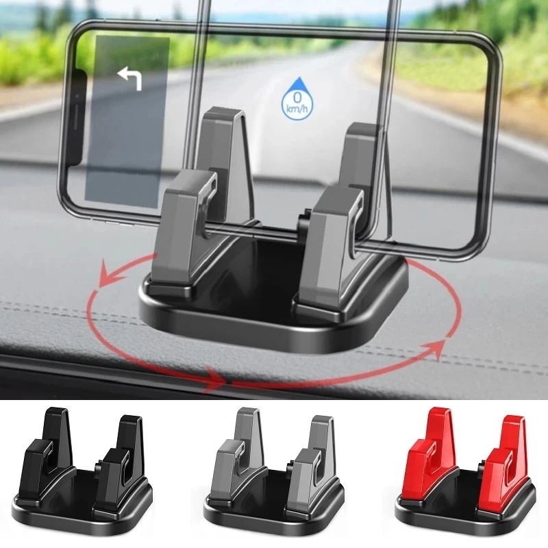 Dashoboard Car Phone Holder Smartphone Stand 360 Degree Rotation Silicone Mobile Phone Stand Mount Holder Support In Car Bracket